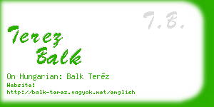 terez balk business card